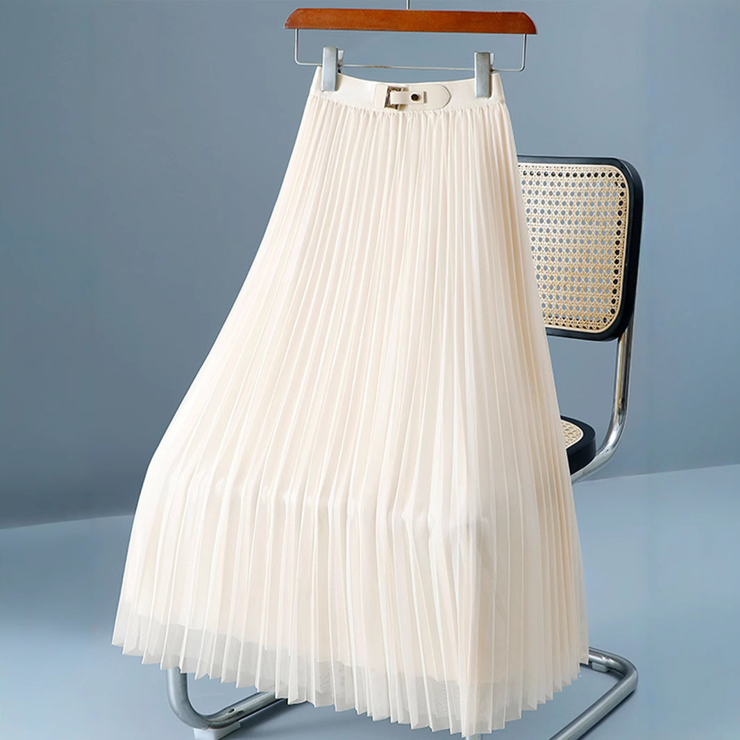 Classic all-match drape high waist slim skirt 17 02