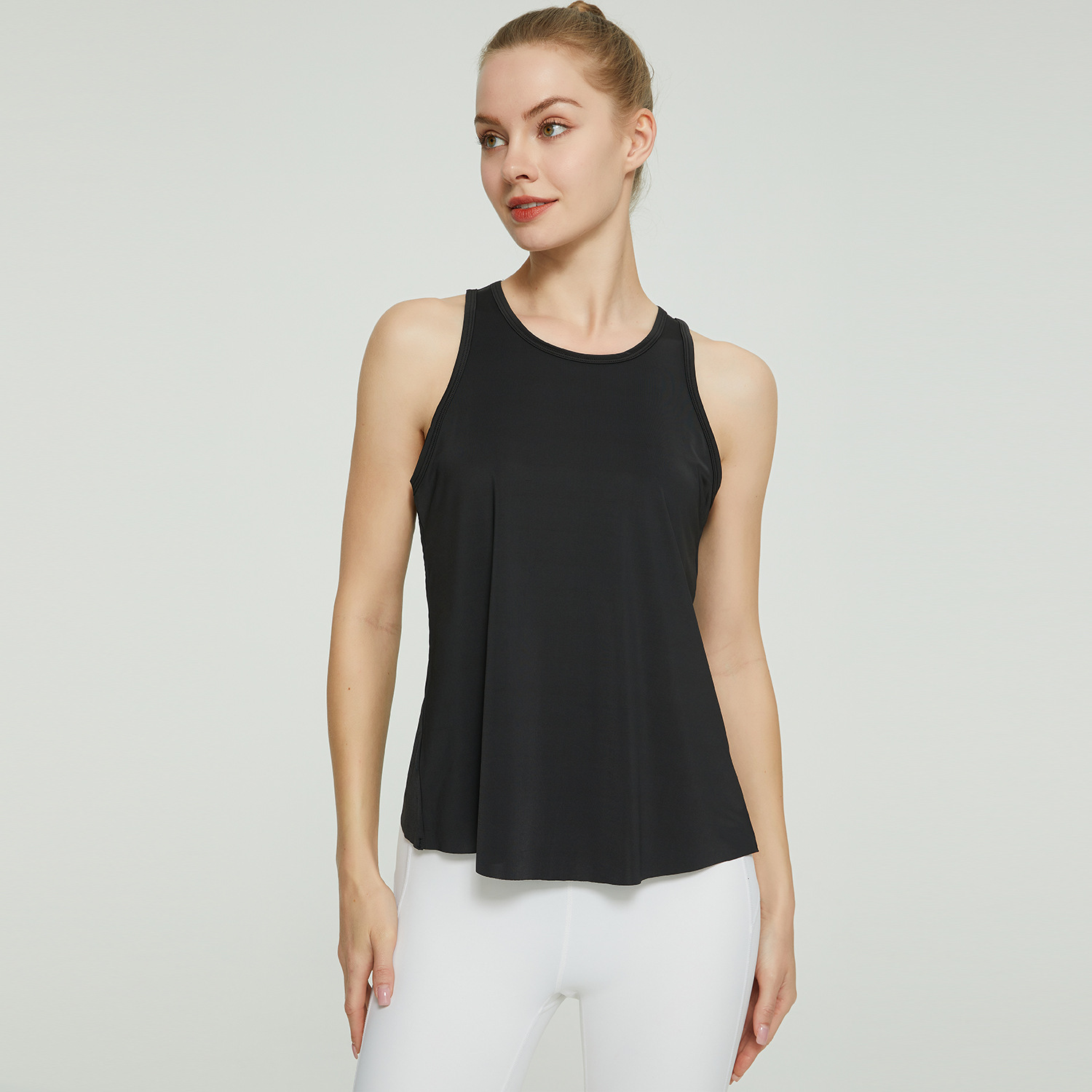 Swallowtail back slit loose yoga cover-up 10
