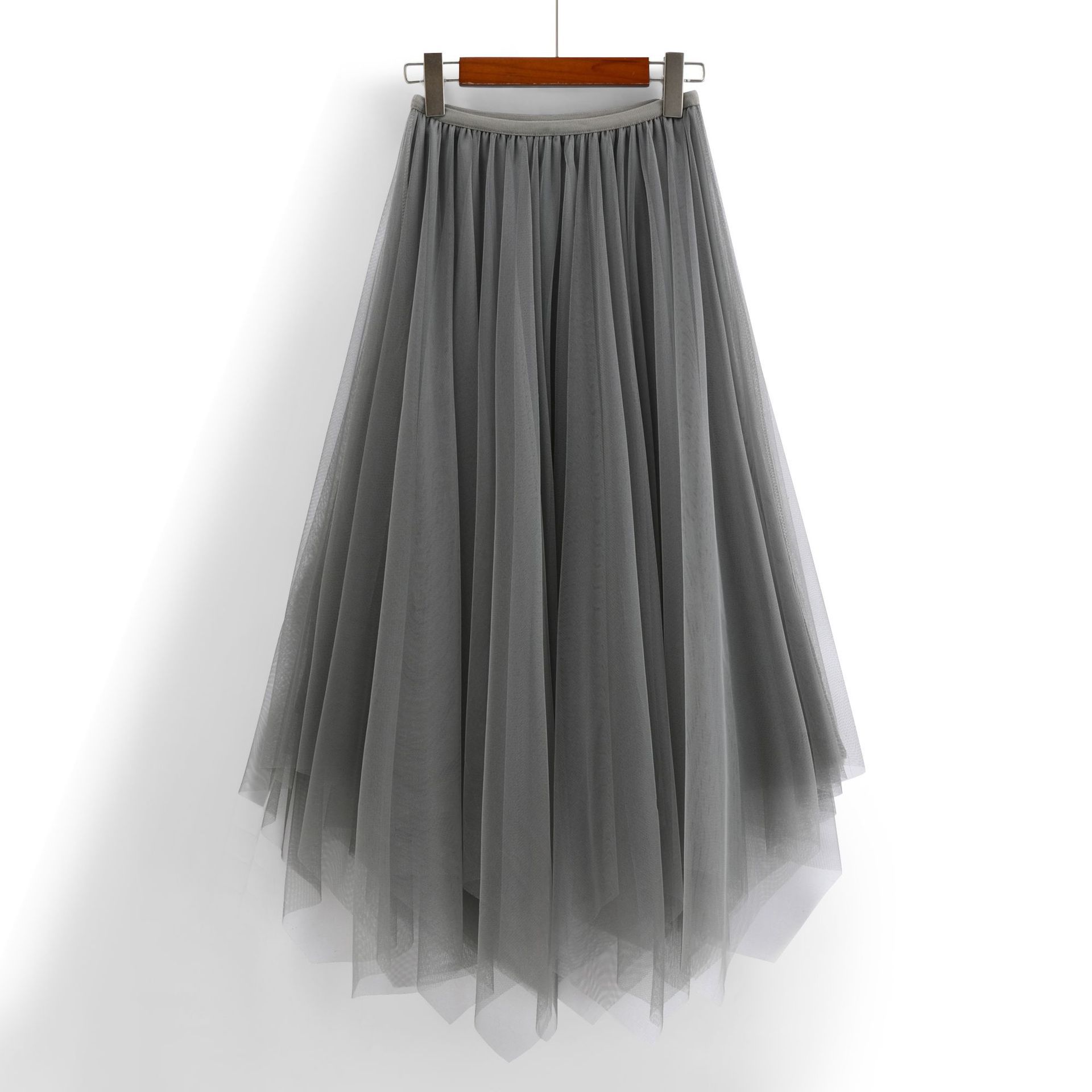 Women's irregular mesh mid-length skirt 18 01