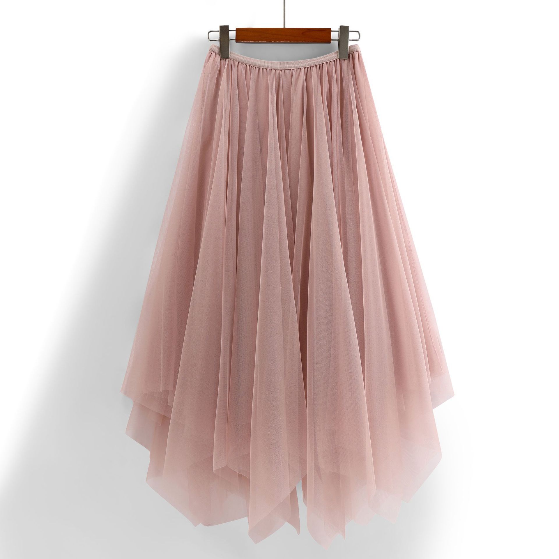 Women's irregular mesh mid-length skirt 18